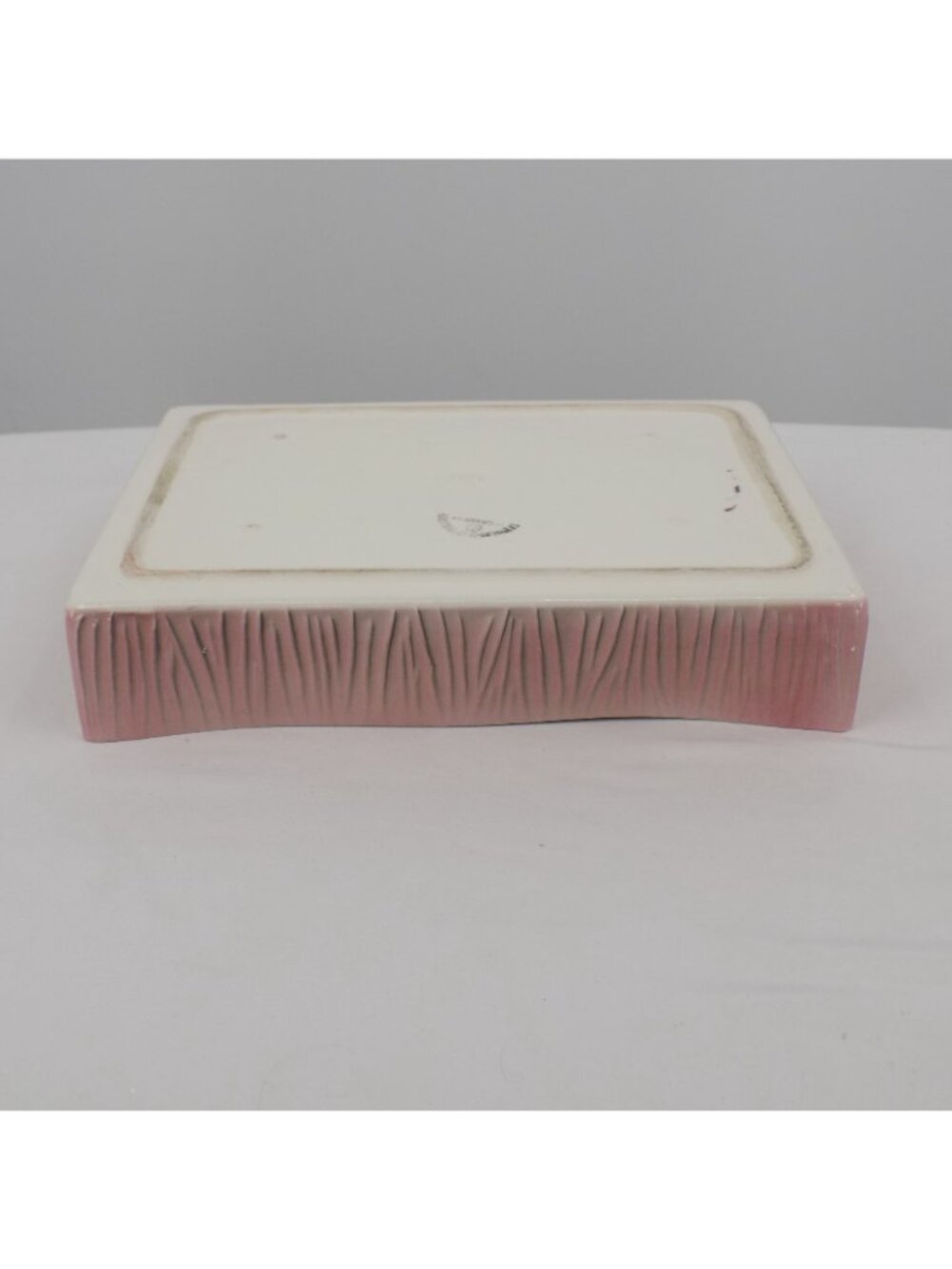 Stewart McCulloch Pink Console Bowl 9 3/8" x 6 7/8" Rectangle Vintage FLAW - Picture 11 of 11